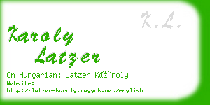 karoly latzer business card